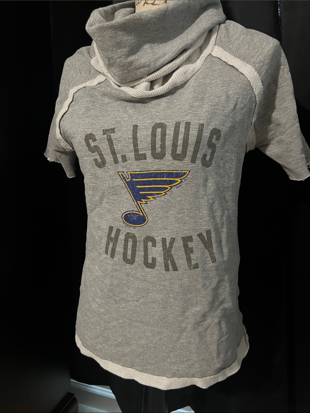 St. Louis Hockey Gray Short-Sleeve Hoodie